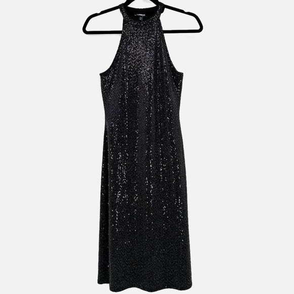 Express Sequin Halter Neck Dress Size XS - Picture 1 of 13